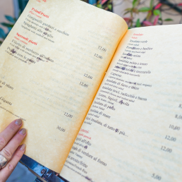 Restaurant menu